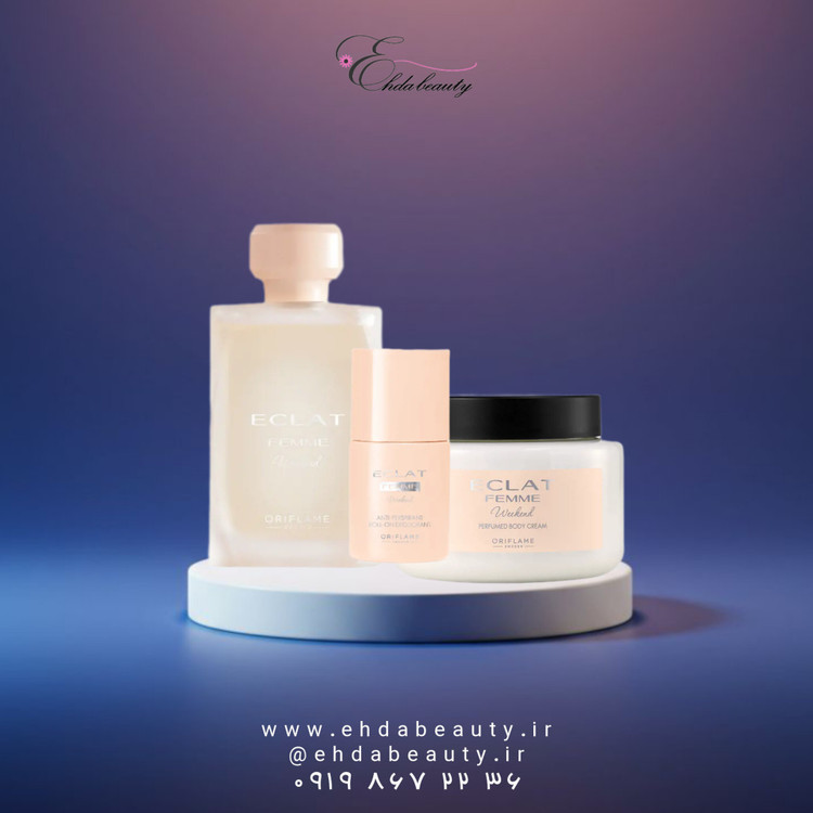 کرم بدن و مام دئودورانت ضد تعریق و خوشبوکننده و عطر ادوتویلت اکلت فم ویکند اوریفلیم