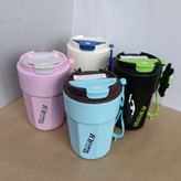 تراول ماگ استیل ۴۲۰ میل مدل YIMI با بند سیلیکونی عروسک دار