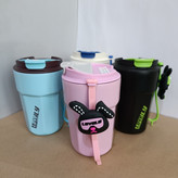 تراول ماگ استیل ۴۲۰ میل مدل YIMI با بند سیلیکونی عروسک دار