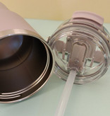 فلاسک/ماگ دوحالته استیل دوجداره دسته فلزی SITARAYURI