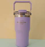 فلاسک/ماگ دوحالته استیل دوجداره دسته فلزی SITARAYURI