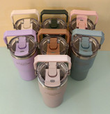 فلاسک/ماگ دوحالته استیل دوجداره دسته فلزی SITARAYURI