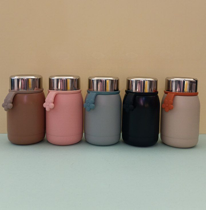 تراول ماگ مدل HSCUP در استیل طرح گل شکوفه استیل ۲۲۰ میل مدل HSCUP