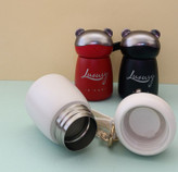 تراول ماگ خرسی نقلی 120 میل مدل U-CUP با بدنه استیل دوجداره و بند سیلیکونی همرنگ بدنه