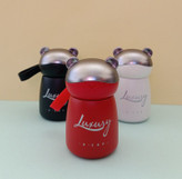 تراول ماگ خرسی نقلی 120 میل مدل U-CUP با بدنه استیل دوجداره و بند سیلیکونی همرنگ بدنه