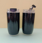 تراول ماگ شطرنجی مشکی ۳۲۰ میل مدل هایکپی SMEG با درب پیچی و زیره شفاف