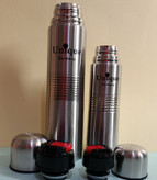 فلاسک فنجانی Unique با درپیچی ضدنشت و کاور چرمی