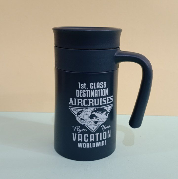 ماگ استیل ارتشی کوچک با صافی استیل و دسته لیوانی