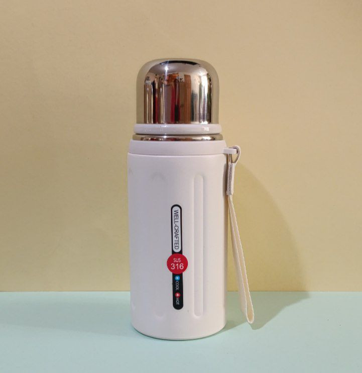 Vacuum Flask 600ml و 800ml با بند پارچهای و طراحی شیاردار