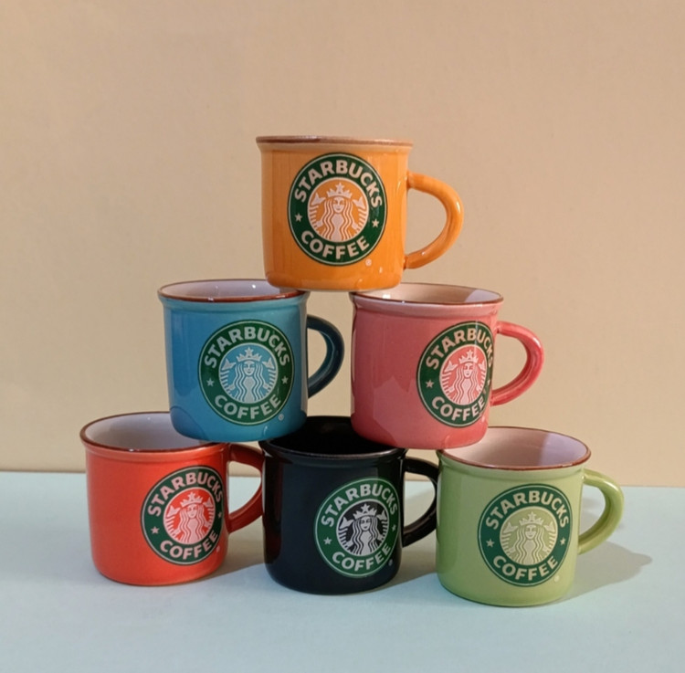 فنجان قهوه سرامیکی طرح استارباکس رنگی