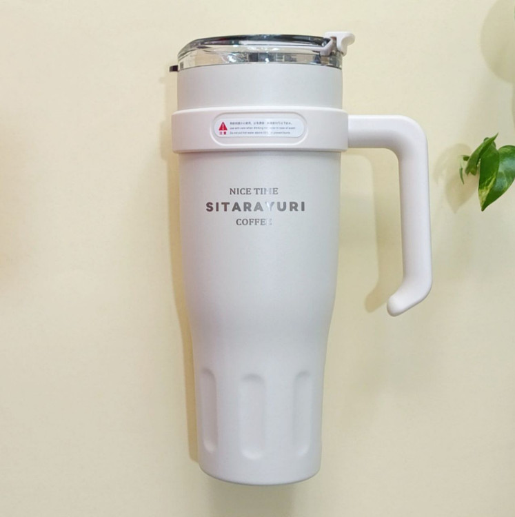 تامبلر استیل دستهدار سیتارایوری با نی و در ضدنشت